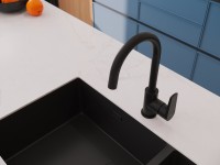 Смеситель для кухни Cersanit Moduo 68221 матовый черный