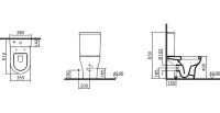 Унитаз-компакт напольный VitrA Zentrum 9012B003-7204 с микролифтом