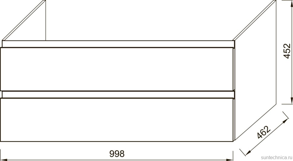 Тумба с раковиной Jacob Delafon Madeleine 100 черная матовая, раковина белая