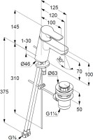 Смеситель для раковины Kludi Pure&Easy 372890565