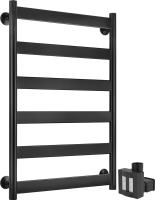 Полотенцесушитель электрический Secado Комано 2 , 85x55 см, скрытое подключение слева, матовый черный, лесенка