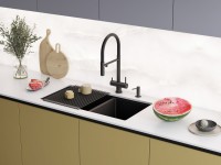 Мойка кухонная Omoikiri Taki 85-2-LB-U/IF-GB графит