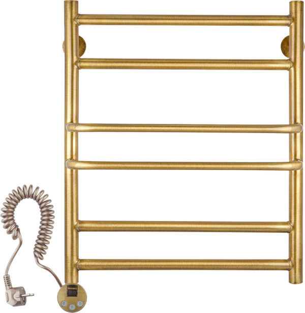 Полотенцесушитель электрический Secado Триест 4603777478520 65x55 см, подключение слева, бронза, лесенка, латунь