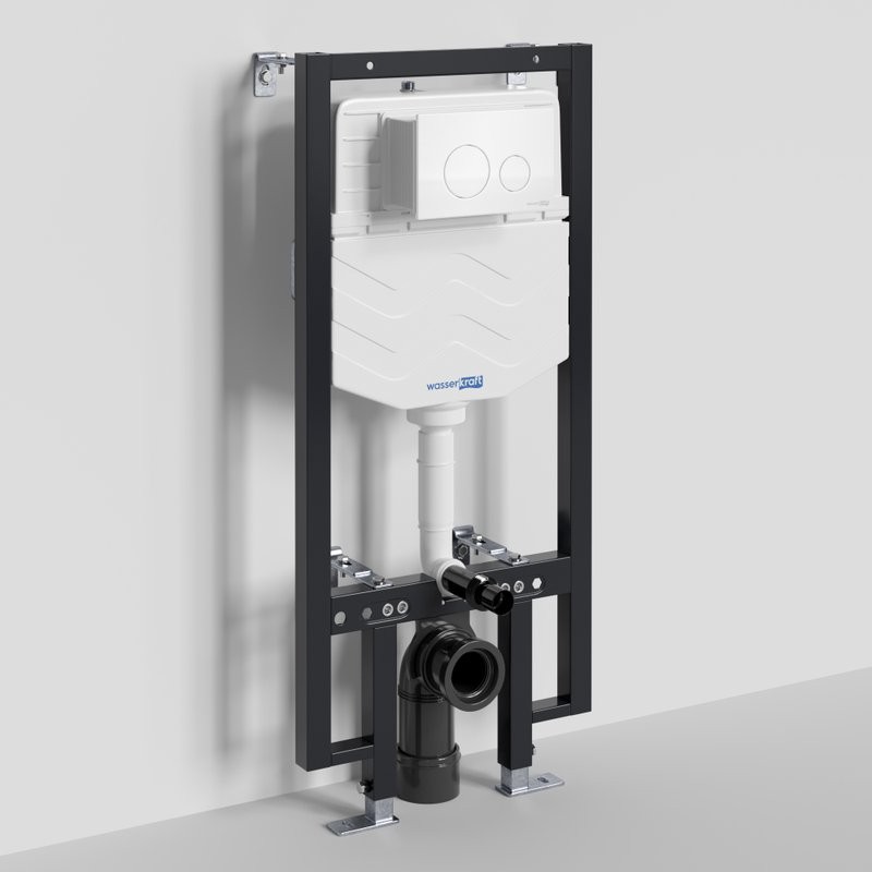 Система инсталляции для унитазов Wasserkraft Vils 56TLT.010.ME.WH02 с кнопкой смыва белой
