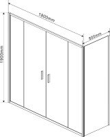 Душевой уголок Vincea Garda VSR-1G28018CL 180x80 см, профиль хром, стекло прозрачное