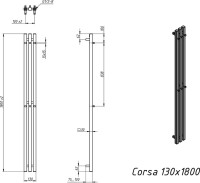 Полотенцесушитель водяной Grota Corsa 13х180, хром глянцевый
