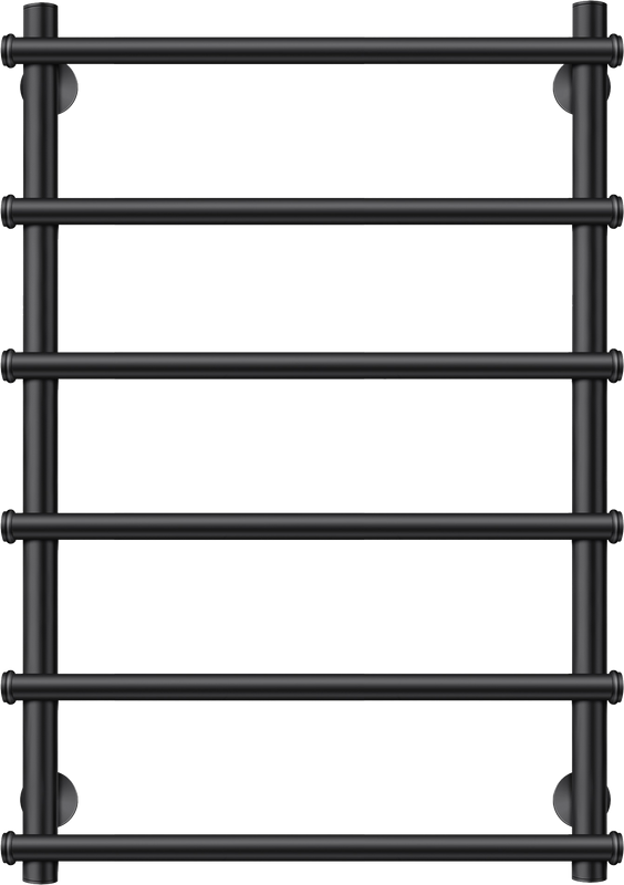 Полотенцесушитель водяной Secado Турин 1 80x55 см, матовый черный, лесенка