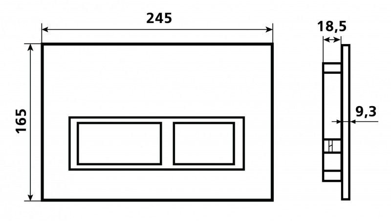 Комплект 3 в 1 Унитаз подвесной Esbano Azalea ESUPAZALGM + Инсталляция Fram + Кнопка ESINPRK12MB цвет матовый черный
