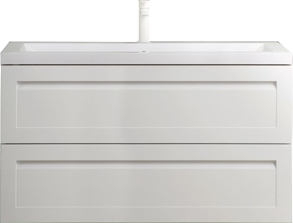 Тумба с раковиной Art&Max Platino 100 подвесная, белая матовая, раковина AM7117-100