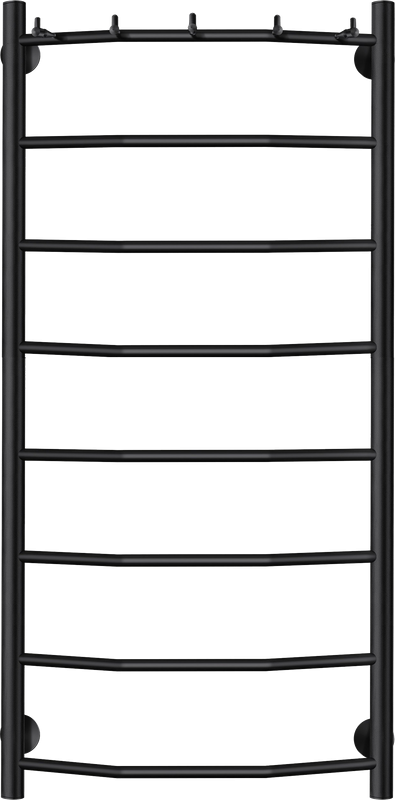 Полотенцесушитель электрический Secado Милан 1 К 100x50 см, подключение справа, матовый черный, лесенка