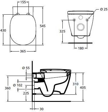 Унитаз подвесной Ideal Standard Connect W941102 с микролифтом