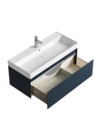 Тумба с раковиной Aqwella 5 stars Geometria 100 подвесная, 1 ящик, серая