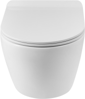 Унитаз подвесной BelBagno Sfera-r BB046CHR безободковый, крышка BB901SC с микролифтом