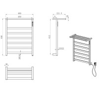 Полотенцесушитель электрический Wonzon & Woghand WW-A1026-B брашированный никель