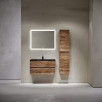 Мебель для ванной комнаты Sancos Urban 90 дуб чарльстон, черная раковина CN7002MB