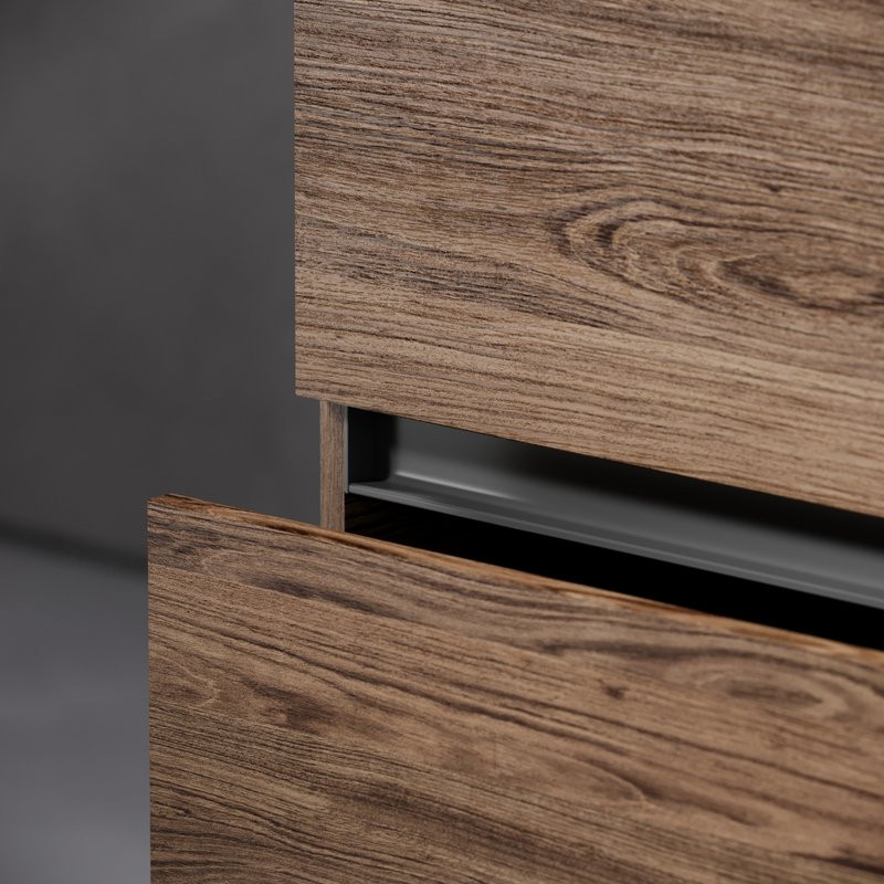 Мебель для ванной комнаты Sancos Urban 90 дуб чарльстон, черная раковина CN7002MB