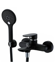 Смеситель для ванны с душем Wasserkraft Elbe 7401 черный Soft-touch