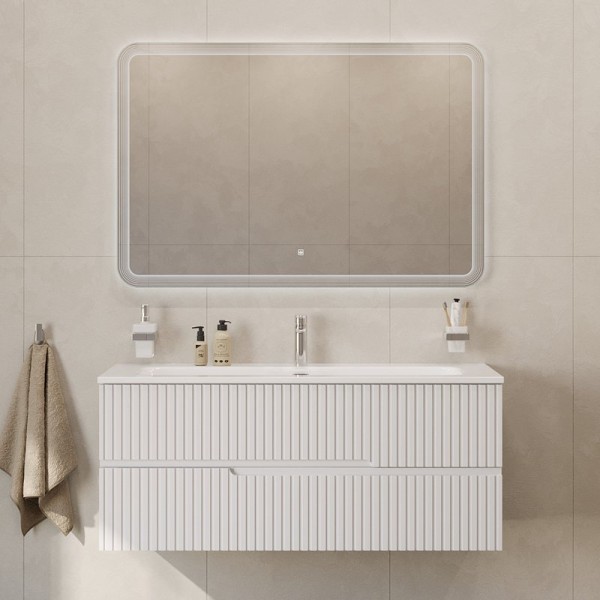 Мебель для ванной комнаты Cezares Duet 120 bianco lucido, раковина Cezares CZR-8073-120