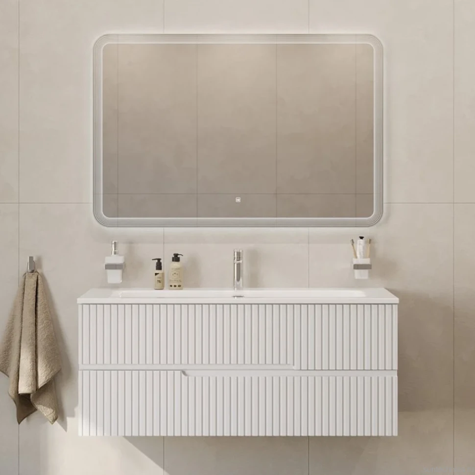 Мебель для ванной комнаты Cezares Duet 120 bianco lucido, раковина Cezares CZR-8073-120