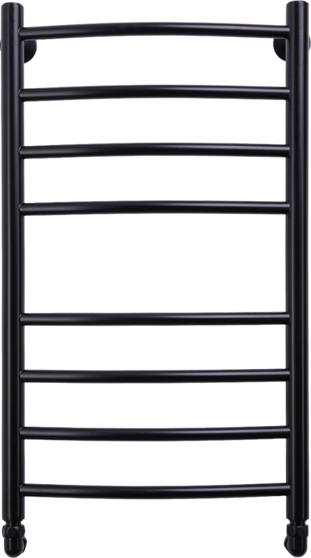 Полотенцесушитель водяной Comfysan Noumi W-8 80х40 80x45 см, черный матовый, лесенка