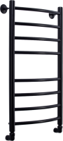 Полотенцесушитель водяной Comfysan Noumi W-8 80х40 80x45 см, черный матовый, лесенка