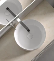 Тумба под раковину со столешницей Sancos Snob R 100 beige soft, столешница бежевая