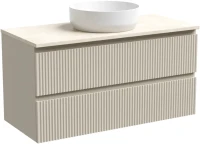Тумба под раковину со столешницей Sancos Snob R 100 beige soft, столешница бежевая