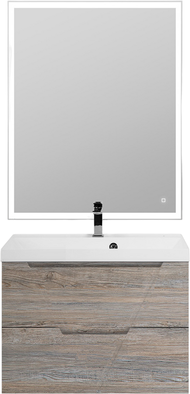 Мебель для ванной комнаты BelBagno Vittoria 80 подвесная, pino, белая глянцевая раковина