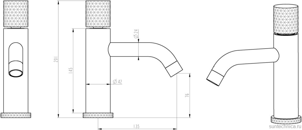 Смеситель для раковины Boheme Stick 121-CRCR.2 chrome touch chrome