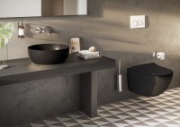 Унитаз подвесной VitrA Sento безободковый, с микролифтом, черный