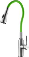 Смеситель для кухни Lemark Expert LM5082S-Green с гибким изливом