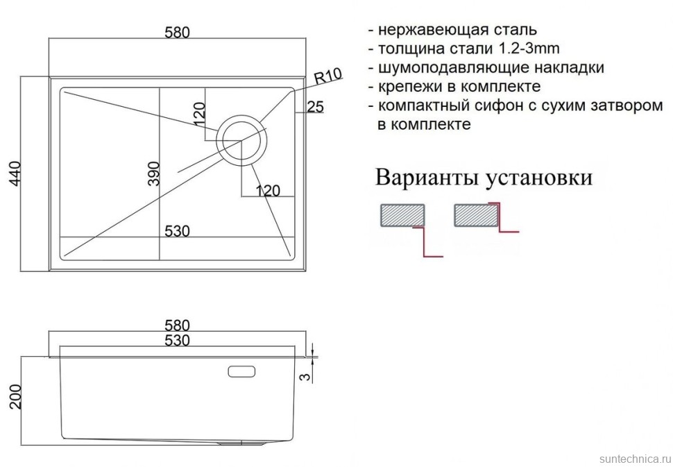 Кухонная мойка ZorG LUX 5844 BRONZE
