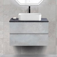 Тумба с раковиной Cezares Molveno 46 80 beton, со столешницей