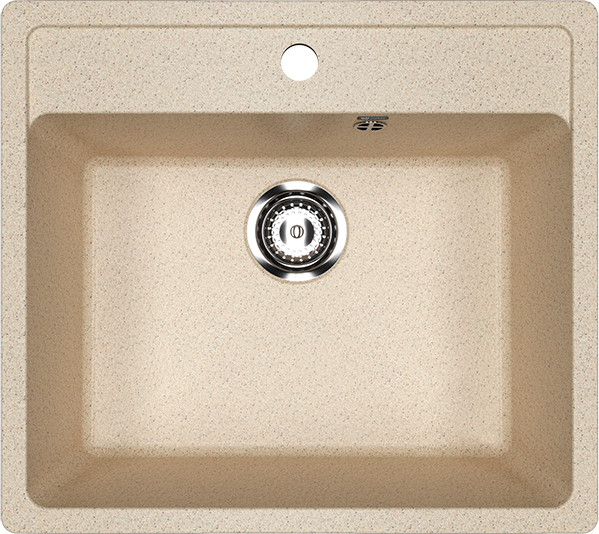 Мойка кухонная Ulgran U-104 302 песочная + дозатор U-01 песочный