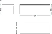 Тумба Armadi Art Flat Valessi Uno-S 120 белый глянец Тумба Armadi Art Flat Valessi Uno-S 120 белый глянец