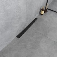 Душевой трап (лоток) Boheme Premium Linear 60 см, черный