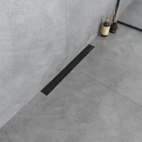 Душевой трап (лоток) Boheme Premium Linear 60 см, черный