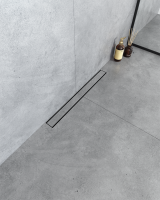 Душевой трап (лоток) Boheme Premium Linear 60 см, черный