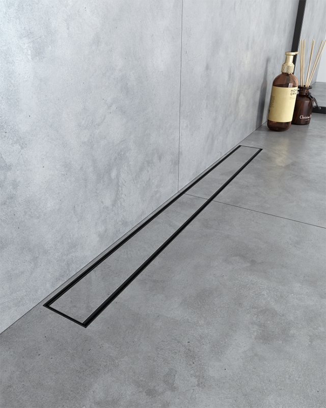 Душевой трап (лоток) Boheme Premium Linear 60 см, черный