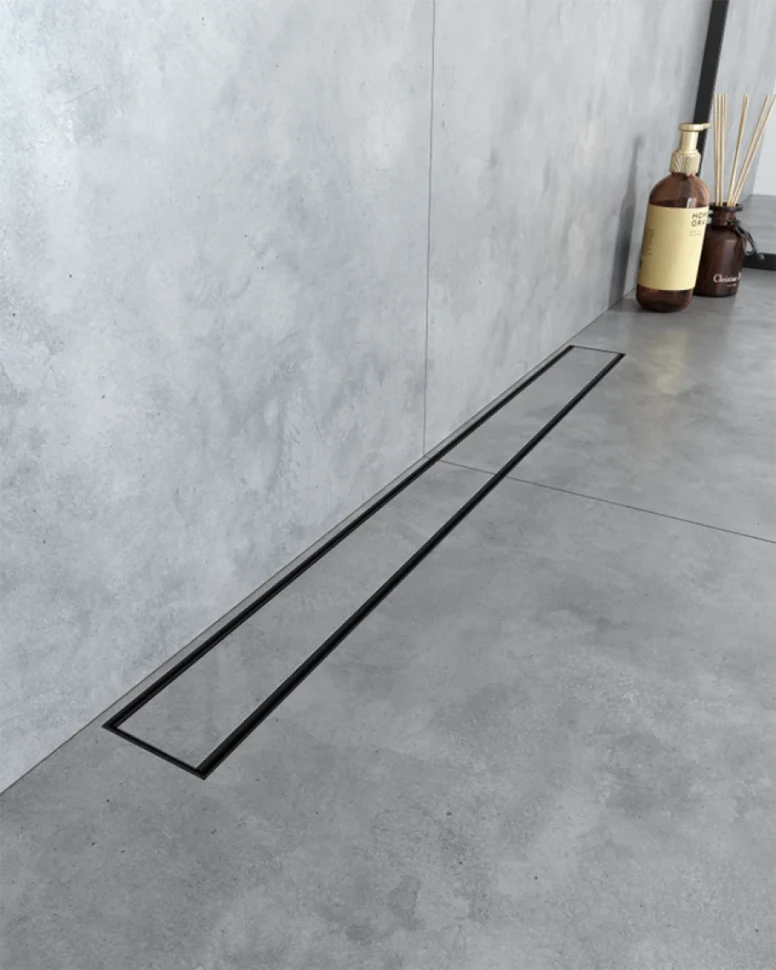 Душевой трап (лоток) Boheme Premium Linear 60 см, черный