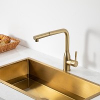 Смеситель для кухни Frap F6096-3 золотой сатин