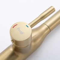 Смеситель для кухни Frap F6096-3 золотой сатин