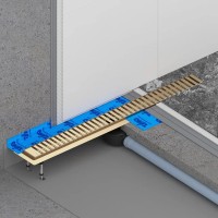 Душевой трап (лоток) Timo Drain Systems DS230109/17 900 вставка lines, золото матовое