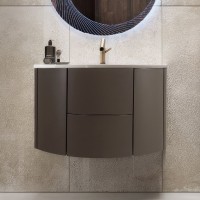 Тумба с раковиной Cezares Eden 91 grigio talpa opaco, раковина 50177