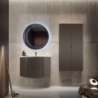 Тумба с раковиной Cezares Eden 91 grigio talpa opaco, раковина 50177