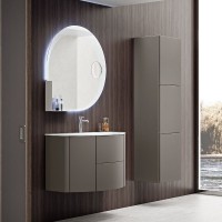 Тумба с раковиной Cezares Eden 91 grigio talpa opaco, раковина 50177