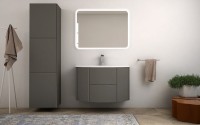Тумба с раковиной Cezares Eden 91 grigio talpa opaco, раковина 50177