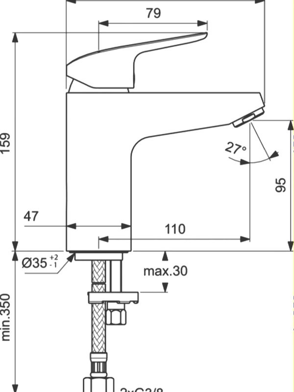 Смеситель для раковины Ideal Standard Ceraflex B1714AA