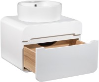 Мебель для ванной комнаты Runo Ницца 60 белая, раковина Sole 40