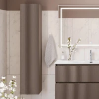Шкаф-пенал для ванной BelBagno Uno 30 матовый бежевый